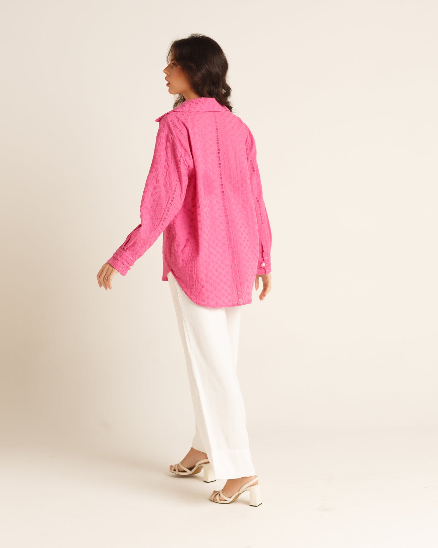 Camisa Social de Laise com Detalhe em punho