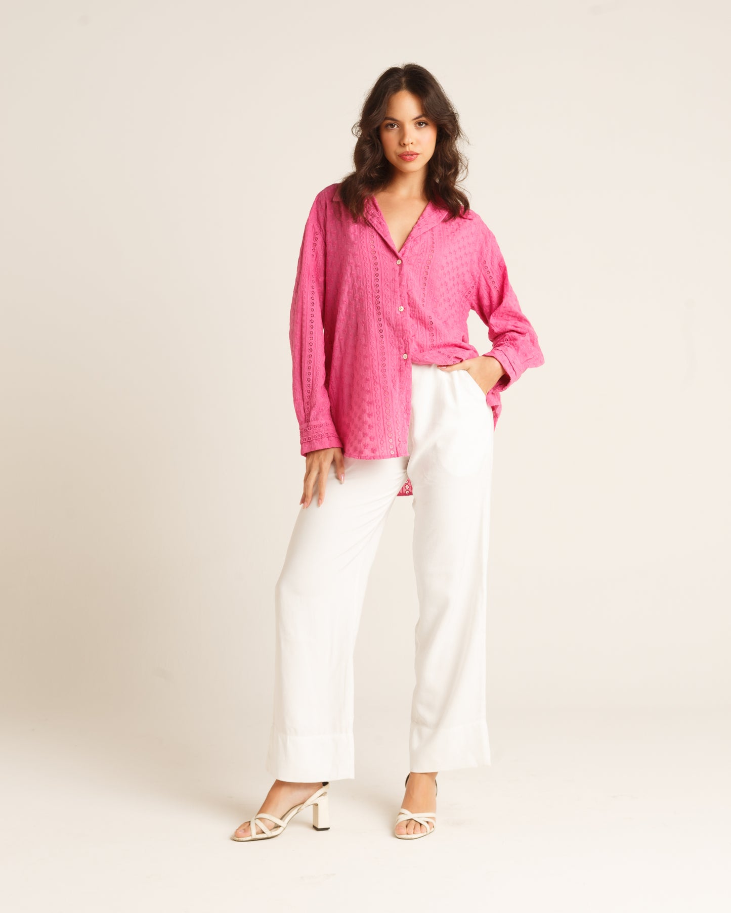 Camisa Social de Laise com Detalhe em punho