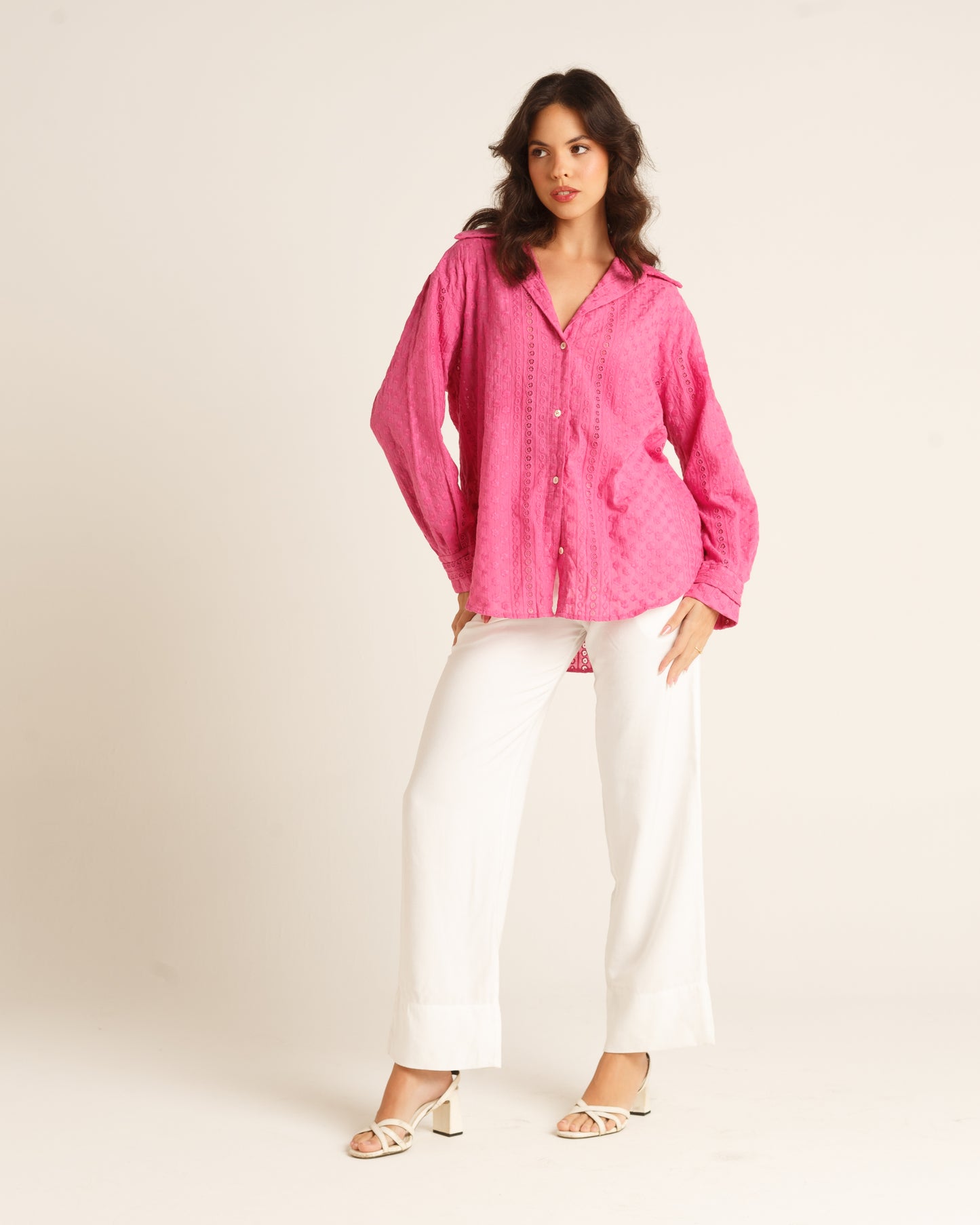 Camisa Social de Laise com Detalhe em punho